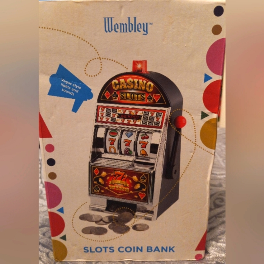 Brand New WEMBLEY Casino Slots Coin Bank